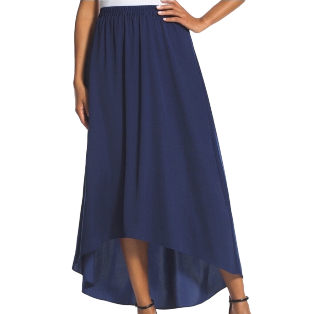 NWT Chico's High Low Blue Cassandra Skirt